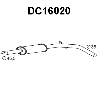 Centre Muffler (DC16020)