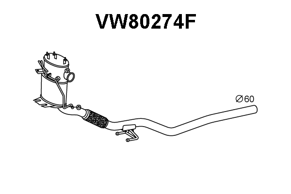 Soot/Particulate Filter, exhaust system (VW80274F)