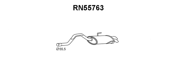 Rear Muffler (RN55763)