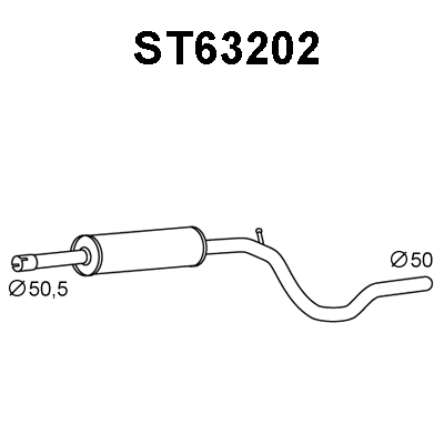 Front Muffler (ST63202)