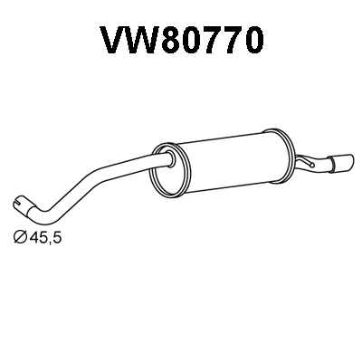 Rear Muffler (VW80770)
