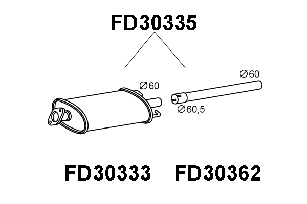 Rear Muffler (FD30335)