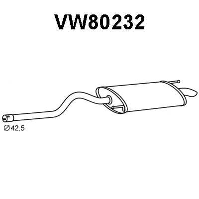 Rear Muffler (VW80232)