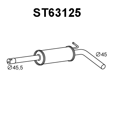 Centre Muffler (ST63125)