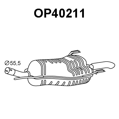 Rear Muffler (OP40211)