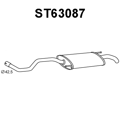 Rear Muffler (ST63087)
