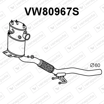Soot/Particulate Filter, exhaust system (VW80967S)