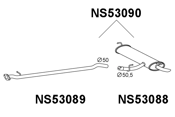 Rear Muffler (NS53090)
