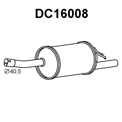 Rear Muffler (DC16008)
