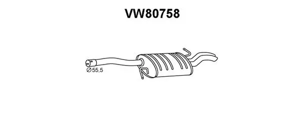 Rear Muffler (VW80758)