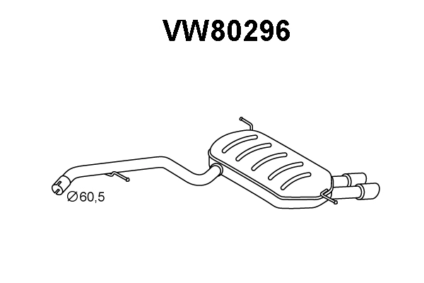 Rear Muffler (VW80296)