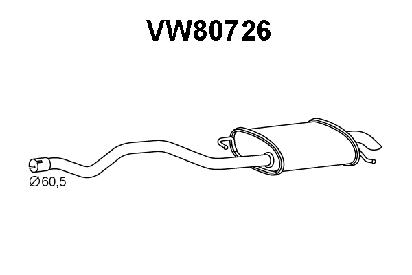 Rear Muffler (VW80726)