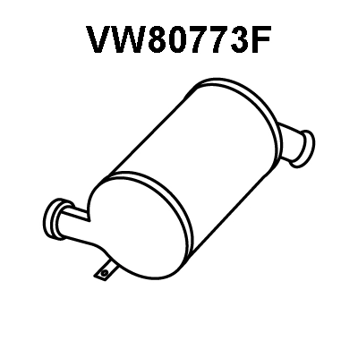 Soot/Particulate Filter, exhaust system (VW80773F)