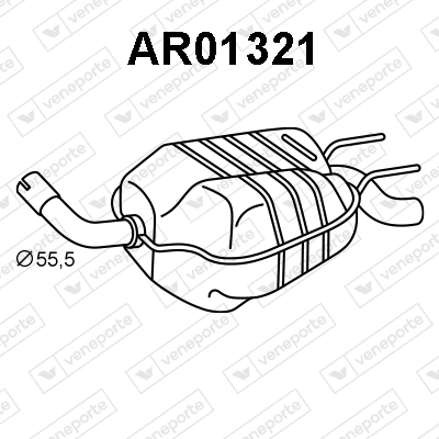 Rear Muffler (AR01321)