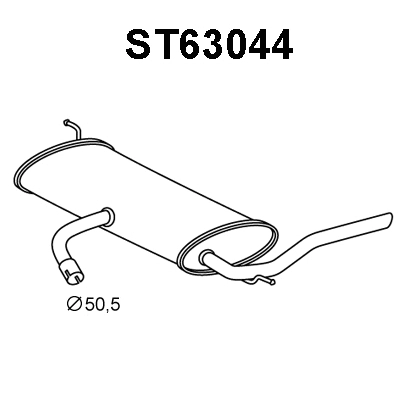 Rear Muffler (ST63044)