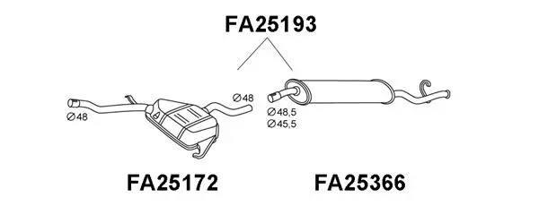 Rear Muffler (FA25193)
