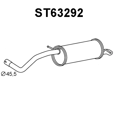 Rear Muffler (ST63292)