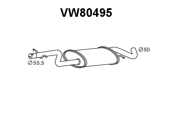 Front Muffler (VW80495)