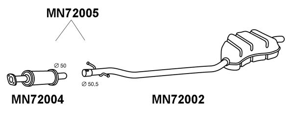 Rear Muffler (MN72005)