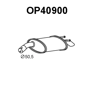 Rear Muffler (OP40900)