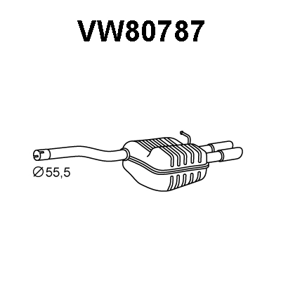 Rear Muffler (VW80787)
