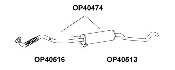 Centre Muffler (OP40474)