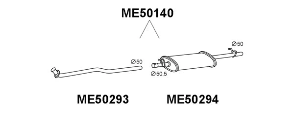 Rear Muffler (ME50140)