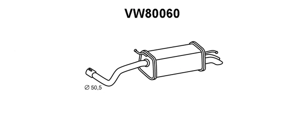 Rear Muffler (VW80060)