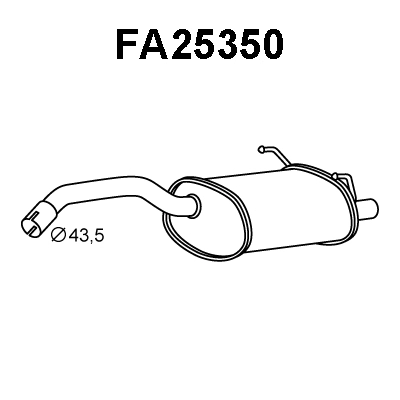 Rear Muffler (FA25350)
