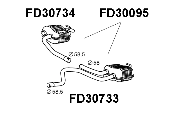Rear Muffler (FD30095)