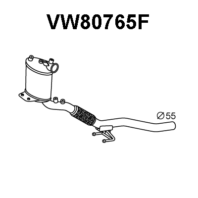 Soot/Particulate Filter, exhaust system (VW80765F)