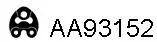 Rubber Strip, exhaust system (AA93152)