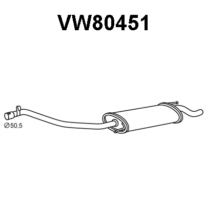 Rear Muffler (VW80451)
