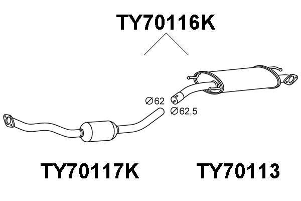 Catalytic Converter (TY70116K)
