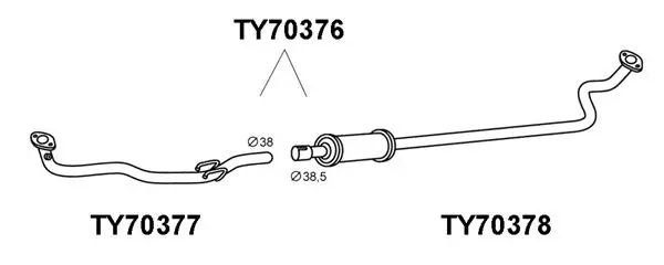 Front Muffler (TY70376)