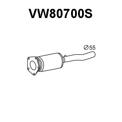Soot/Particulate Filter, exhaust system (VW80700S)