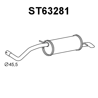 Rear Muffler (ST63281)