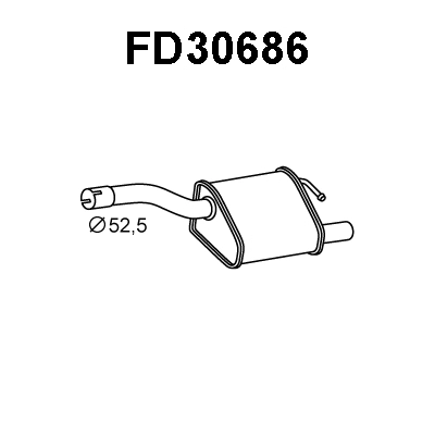 Rear Muffler (FD30686)
