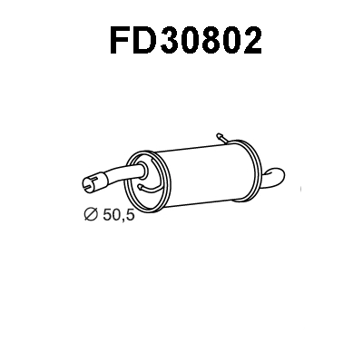 Rear Muffler (FD30802)