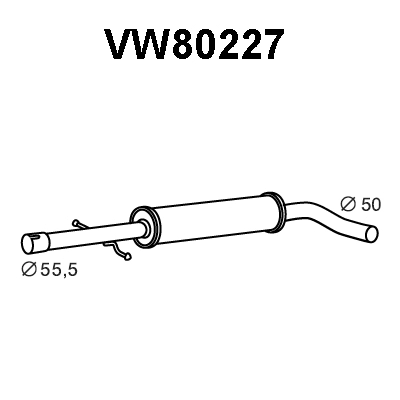 Centre Muffler (VW80227)