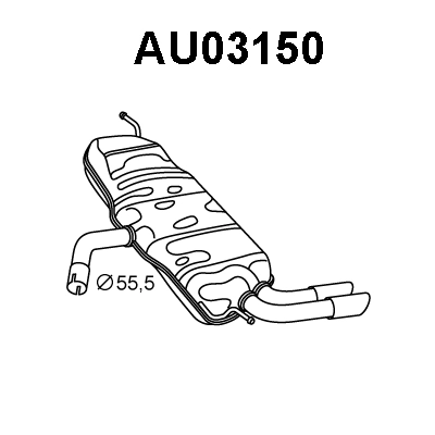 Rear Muffler (AU03150)