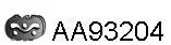 Rubber Strip, exhaust system (AA93204)