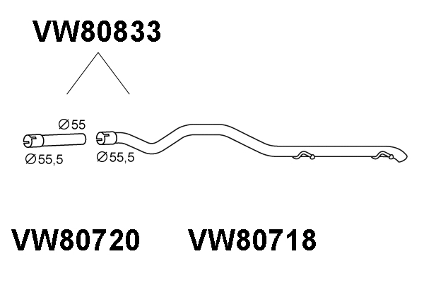 Exhaust Pipe (VW80833)