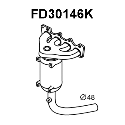 Manifold Catalytic Converter (FD30146K)