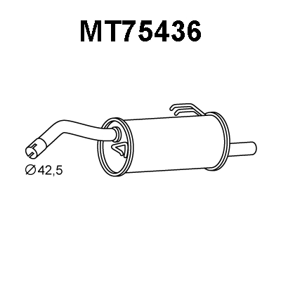 Rear Muffler (MT75436)