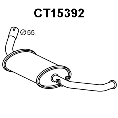 Rear Muffler (CT15392)