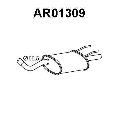 Rear Muffler (AR01309)