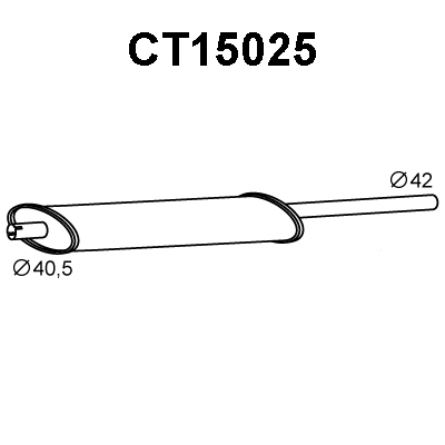 Front Muffler (CT15025)