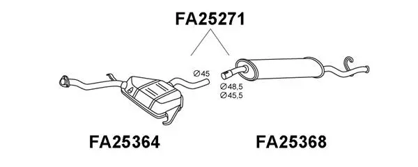Rear Muffler (FA25271)