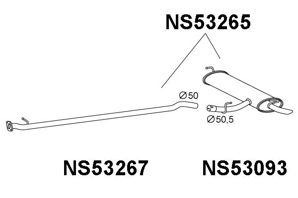 Rear Muffler (NS53265)